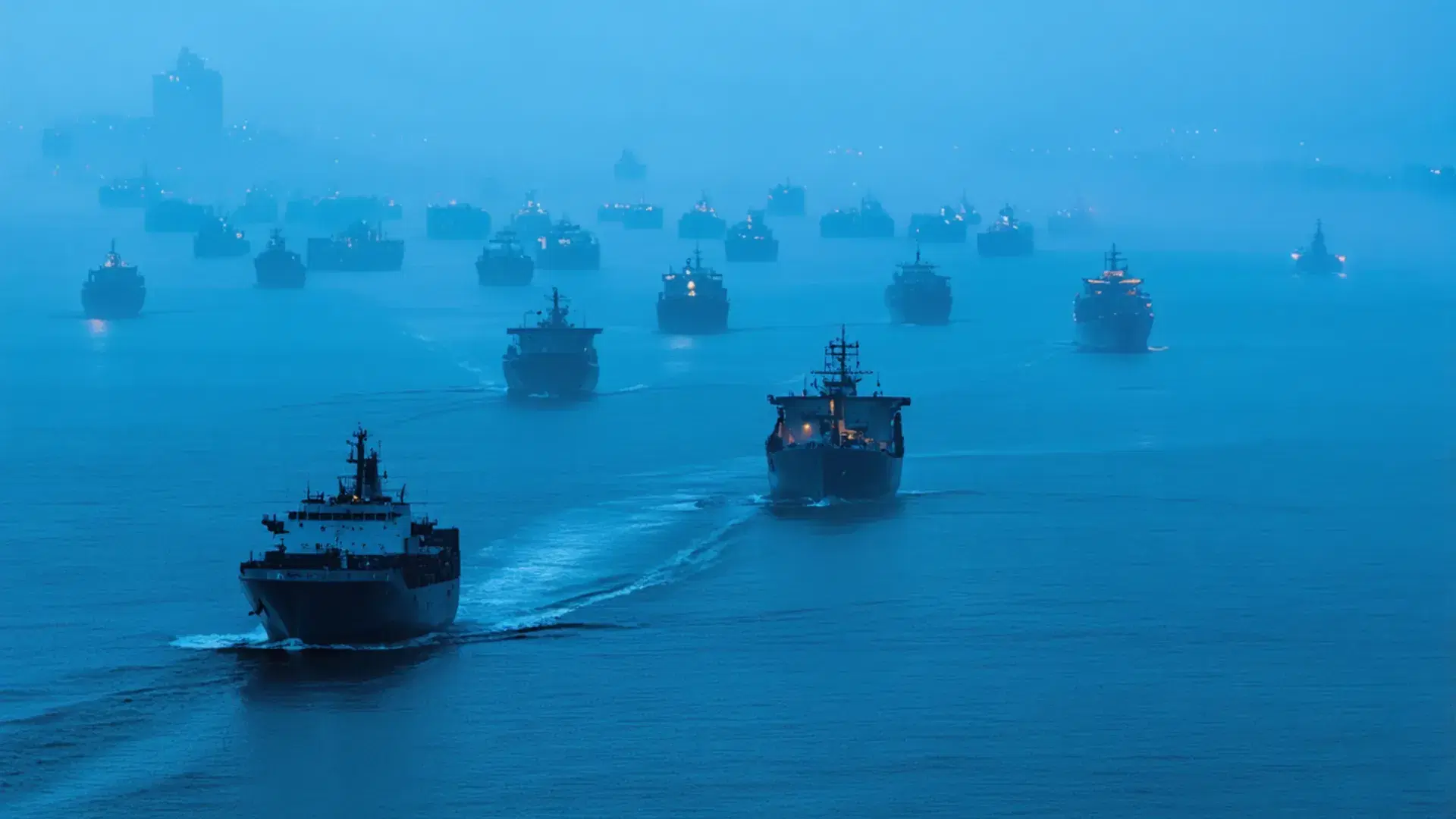 Vessel silhouettes at scale — fleet pricing visual
